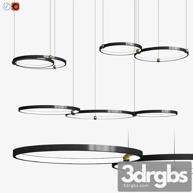 Planetary rings chandelier lampatron 3dsmax Download