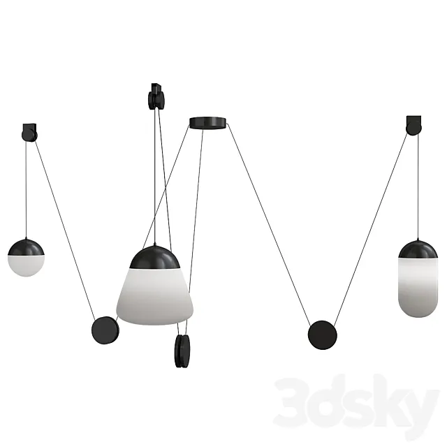 planets pendant light 3ds Max