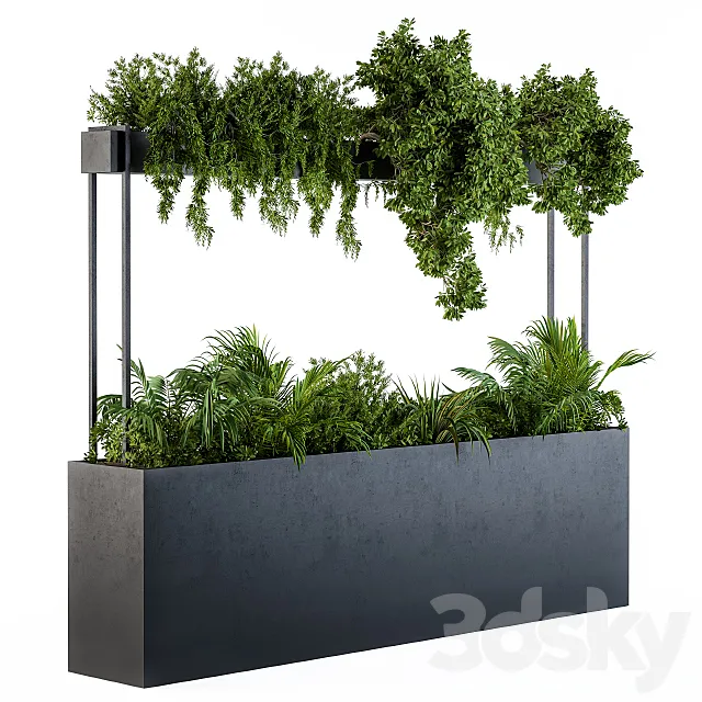 Plant box metal compact02 3ds Max