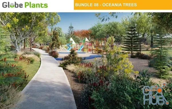 Plant Bundle 08 – Oceania Trees (3D Model)
