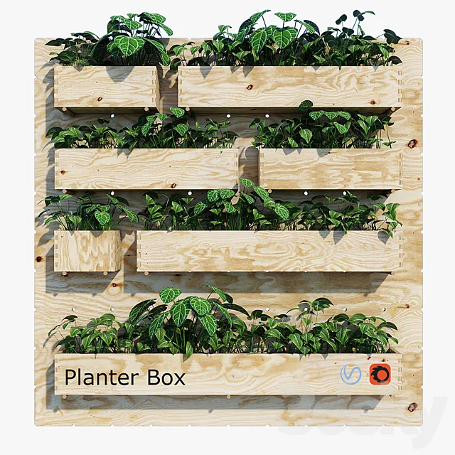 Planter box three 3DS Max Model