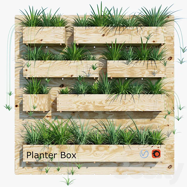 Planter box two 3ds Max