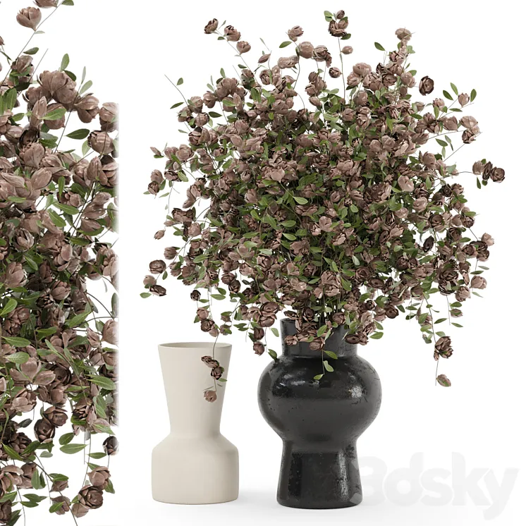 Plants Bouquet Collection In Concrete Pots – Set 1449 3DS Max Model