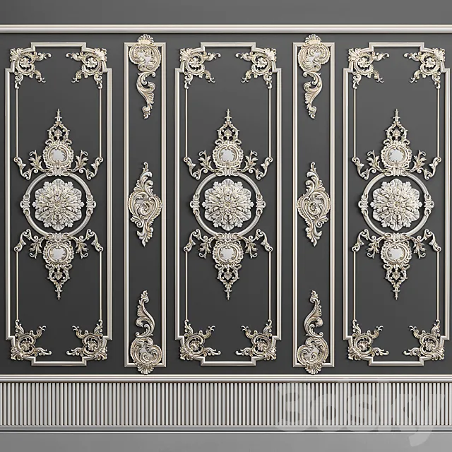 Plaster decorative frame 3ds Max