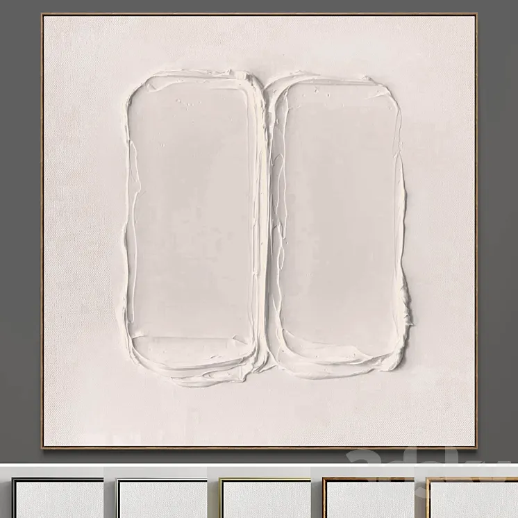 Plaster two square photo frames 38 3DS Max Model