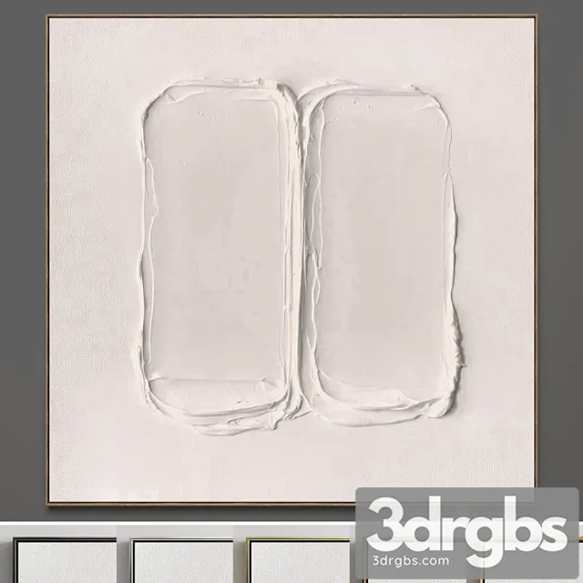 Plaster two square photo frames 38