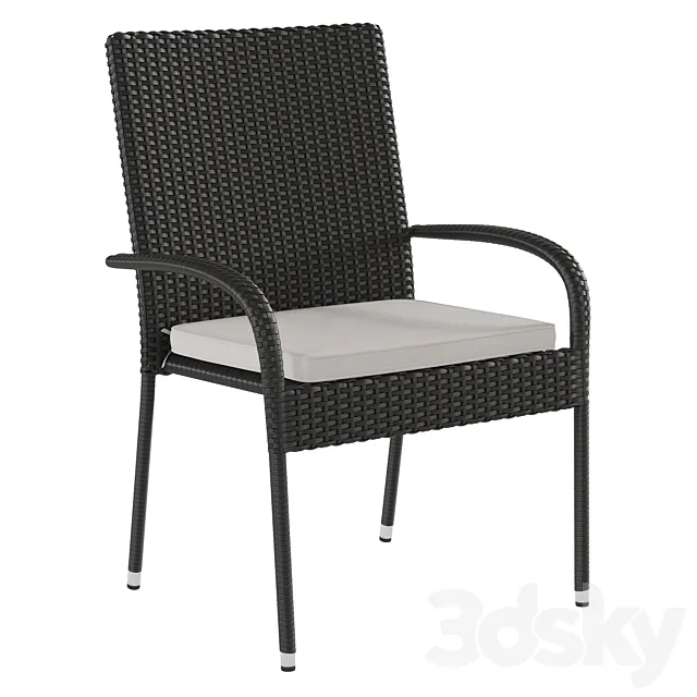Plastic Rattan Outdoor Garden Chair 3ds Max