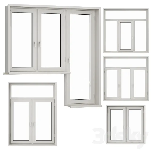 Plastic windows 3dsMax Model