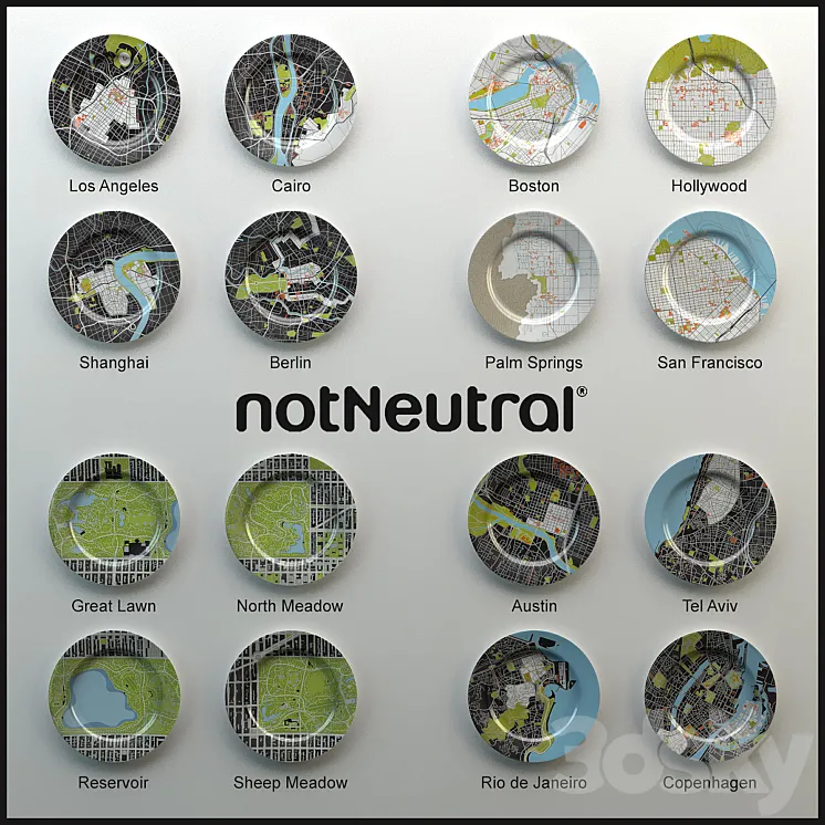 Plate Collections by notNeutral Set 1 3DS Max