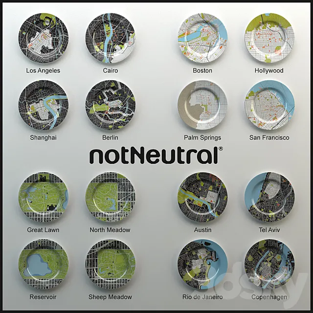 Plate Collections by notNeutral. Set 1 3DSMax File