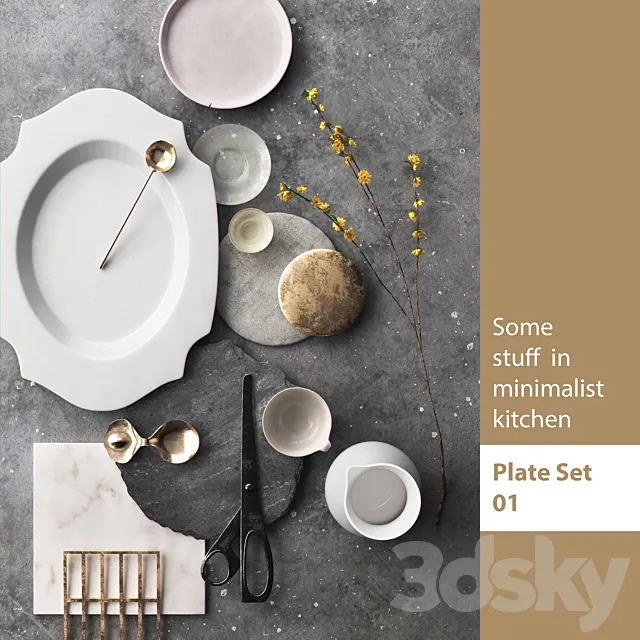 Plate Set 01 3DSMax File