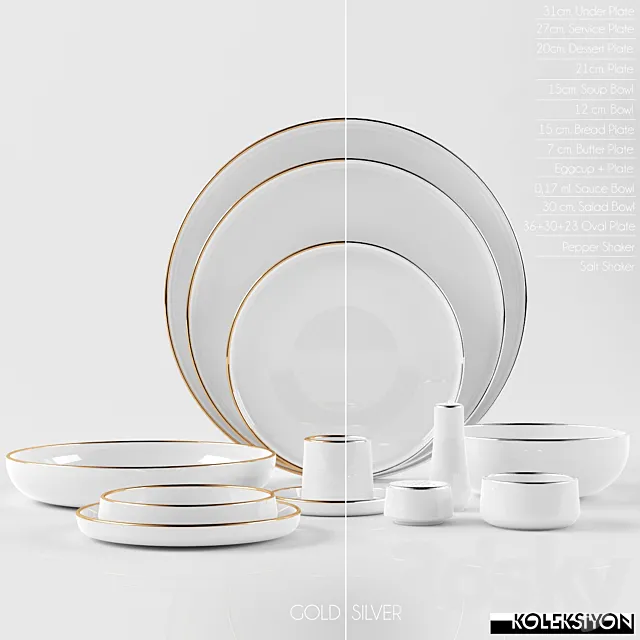 PLATE SET 3DS Max Model