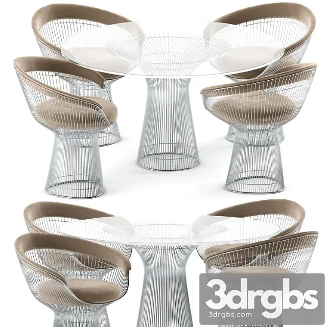 Platner dining table & chair