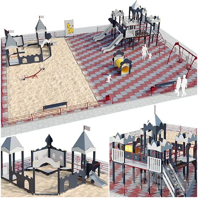 Playground children’s town 3ds Max