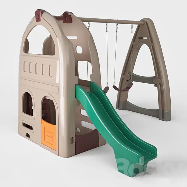 Playhouse Climber & Swing Set 3ds Max