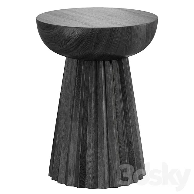 PLISSE WOOD SIDE TABLE by Vicaldesign 3ds Max