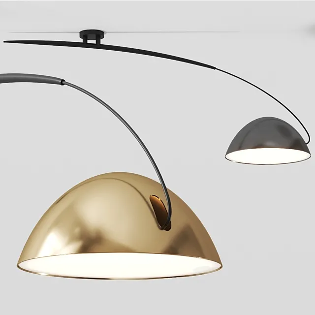 Pluma T-2955 flushmount by Estiluz Ceiling lamp 3DS Max Model