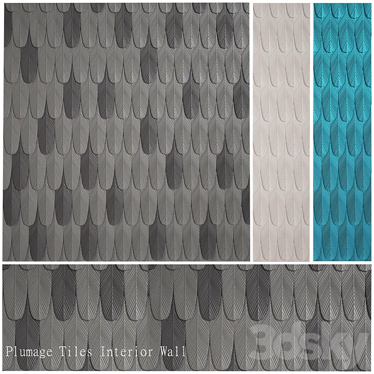 Plumage Tiles Interior Wall 3DS Max Model
