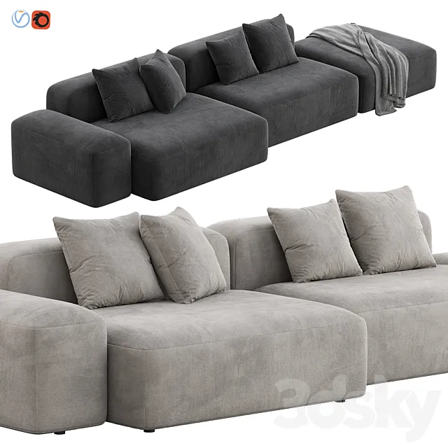 Plus Modular Sofa by Lapalma Set 2 3DS Max Model