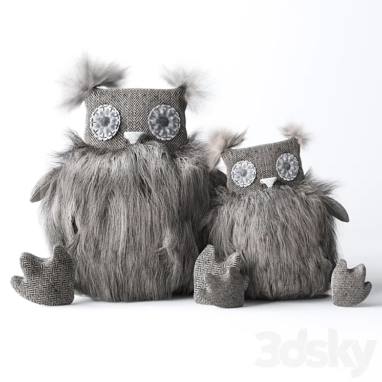 Plush Owls 3DS Max