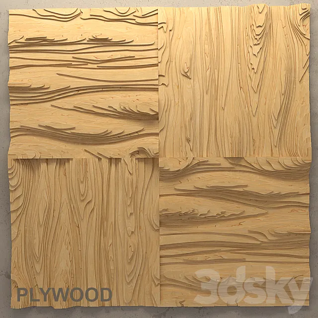 Plywood “Texture of the wood” 3DS Max Model