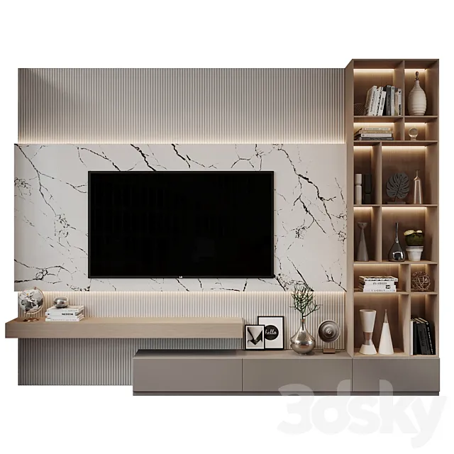 Plywood Tv Shelf KTV089 3ds Max