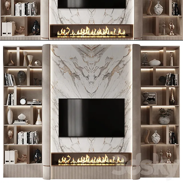 Plywood TV Shelf YTR-116 3ds Max