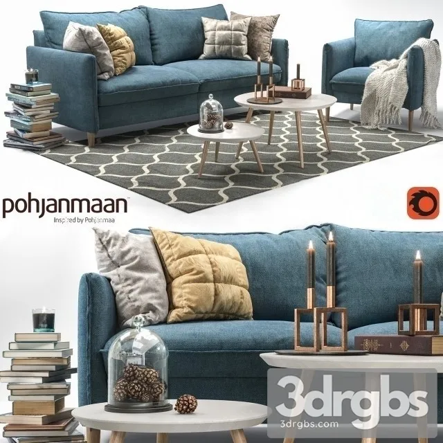 Pohjanmaan Chic Sofa And Armchair 3dsmax Download