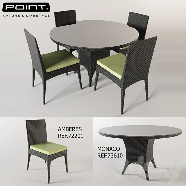 Point table and Chair 3DSMax File