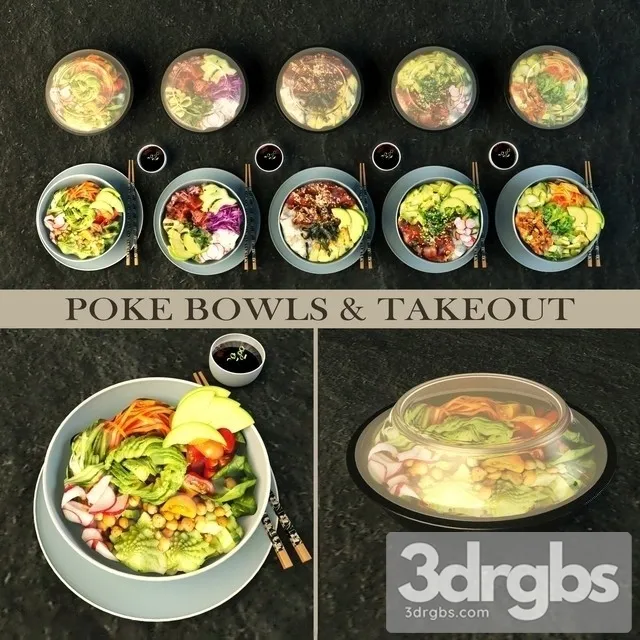 Pokebowl and takeout 3dsmax Download