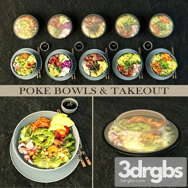 Pokebowl and takeout 3dsmax Download