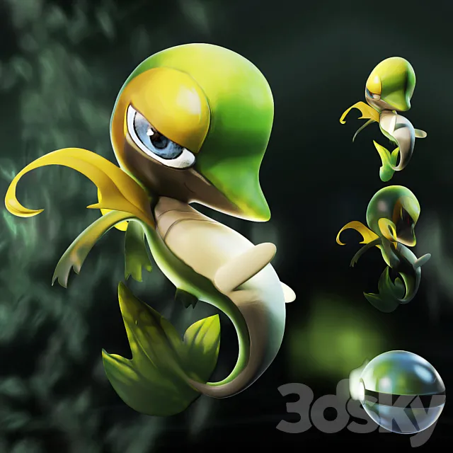 Pokemon Snivy 3ds Max