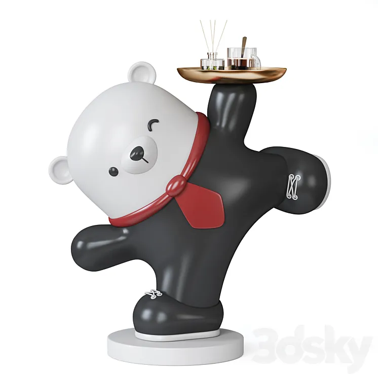 Polar bear organizer \/ figurine 3DS Max Model