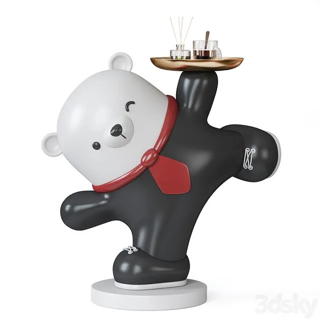 Polar bear organizer figurine 3dsMax Model