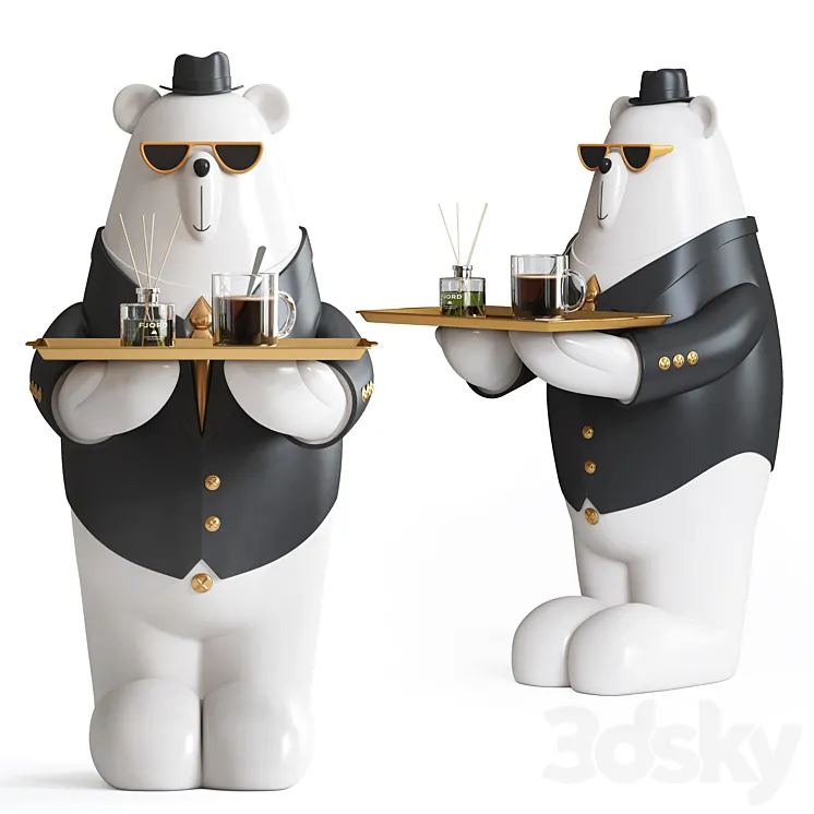 Polar bear shelving 3DS Max Model