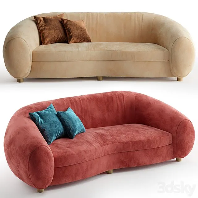 Polar bear sofa Design jean royere 3dsMax Model