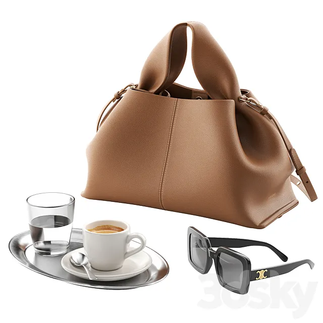 Polene Bag & Steel Tray 3ds Max