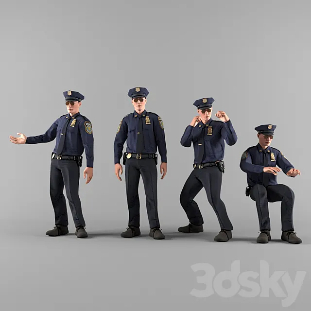 Policeman 2 3ds Max