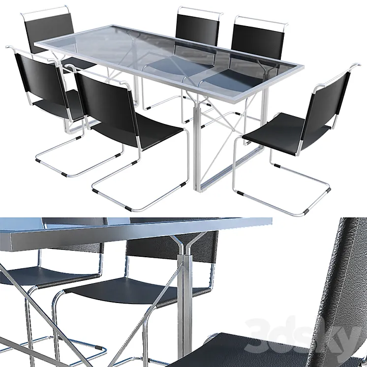 Poliform Activity Table & Chair 3DS Max