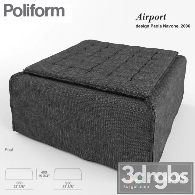 Poliform Airport Pouf 3dsmax Download