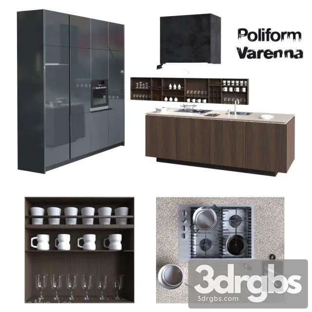 Poliform Artex Kitchen Cabinet 2 3dsmax Download