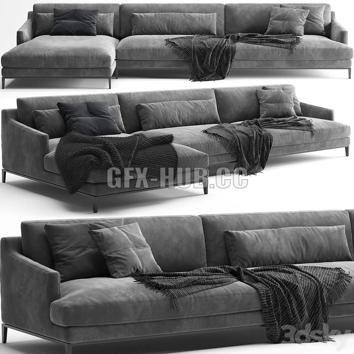 Poliform Bellport Sofa B 3dsMax Model