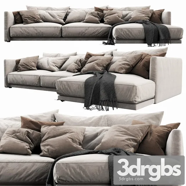 Poliform Bristol Chaise Lounge  3dsmax Download