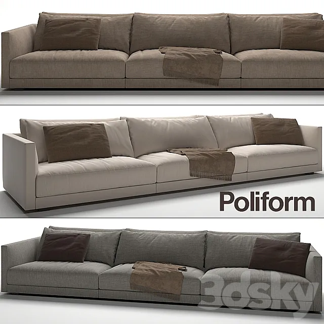 Poliform Bristol Sofa 3ds Max