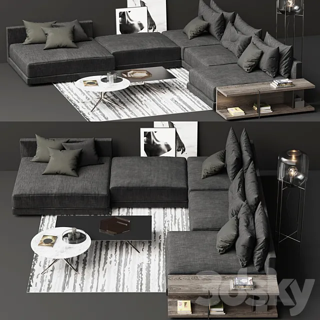 Poliform Bristol Sofa 3ds Max
