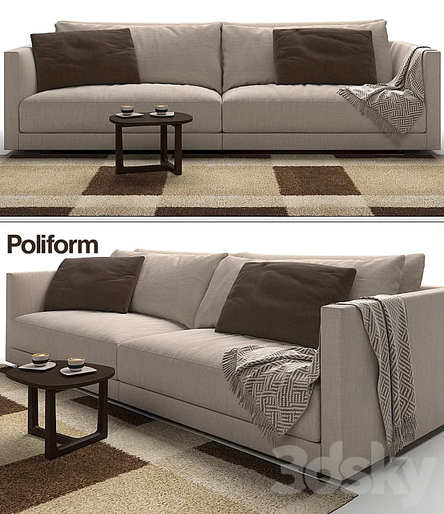 Poliform Bristol sofa 3ds Max