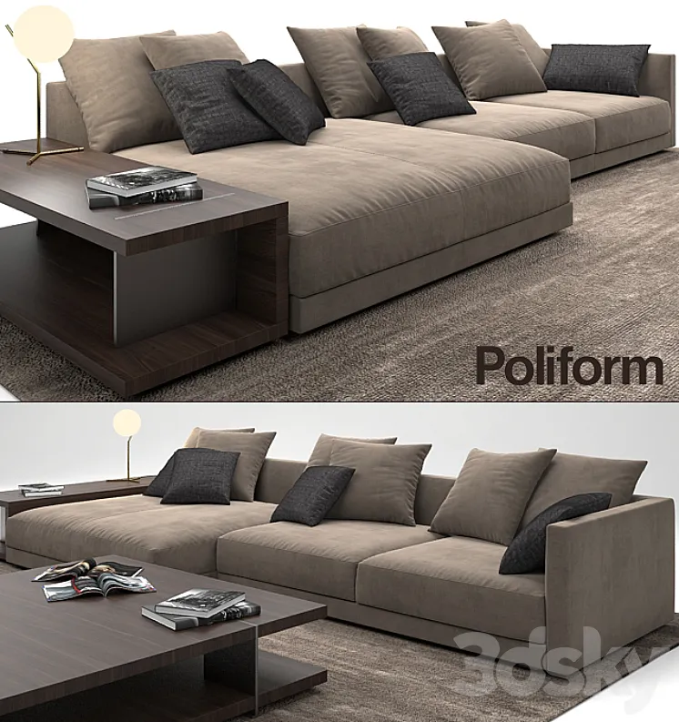 Poliform BRISTOL sofa 3DS Max