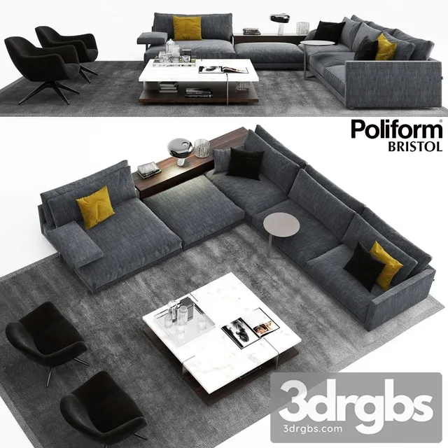 Poliform Bristol Sofa Set 3dsmax Download