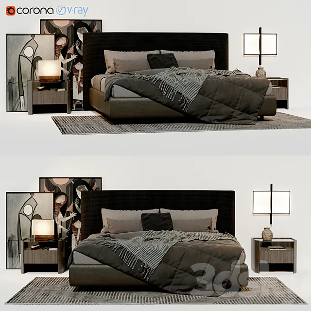 Poliform Bruce Bed 3ds Max