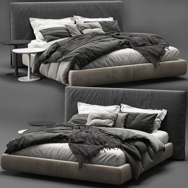 Poliform Bruce Bed (DARK) 3dsMax Model